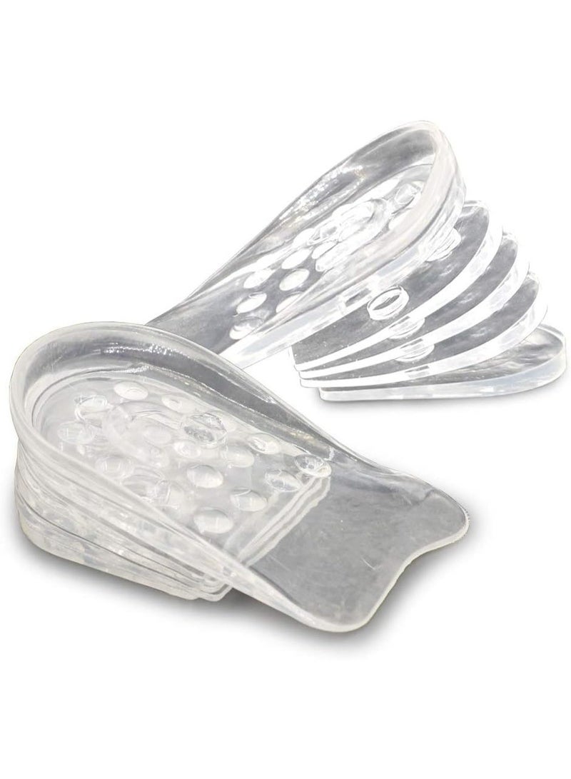 نعل داخلي للكعب جل من السيليكون لزيادة ارتفاع القدم قابل للتعديل من 5 طبقات للحصول على اختلاف في طول الساق للرجال والنساء - Image 1